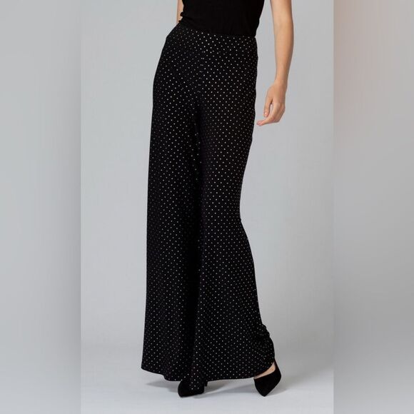 Nine West black and gold studded wide leg flowy palazzo pants size 3X NWT - Picture 1 of 9